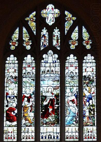 Jean-Baptiste Capronnier Capronnier's east window for the Chapel of St Michael and St George china oil painting image